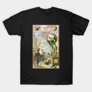 Vintage c. 1650 Atlas Frontispiece T-Shirt